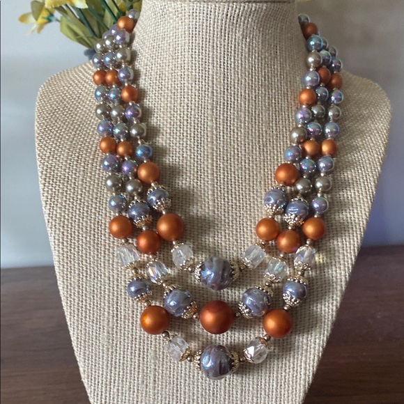 Jewelry - Vintage Japan Multi-Strand Bead Necklace